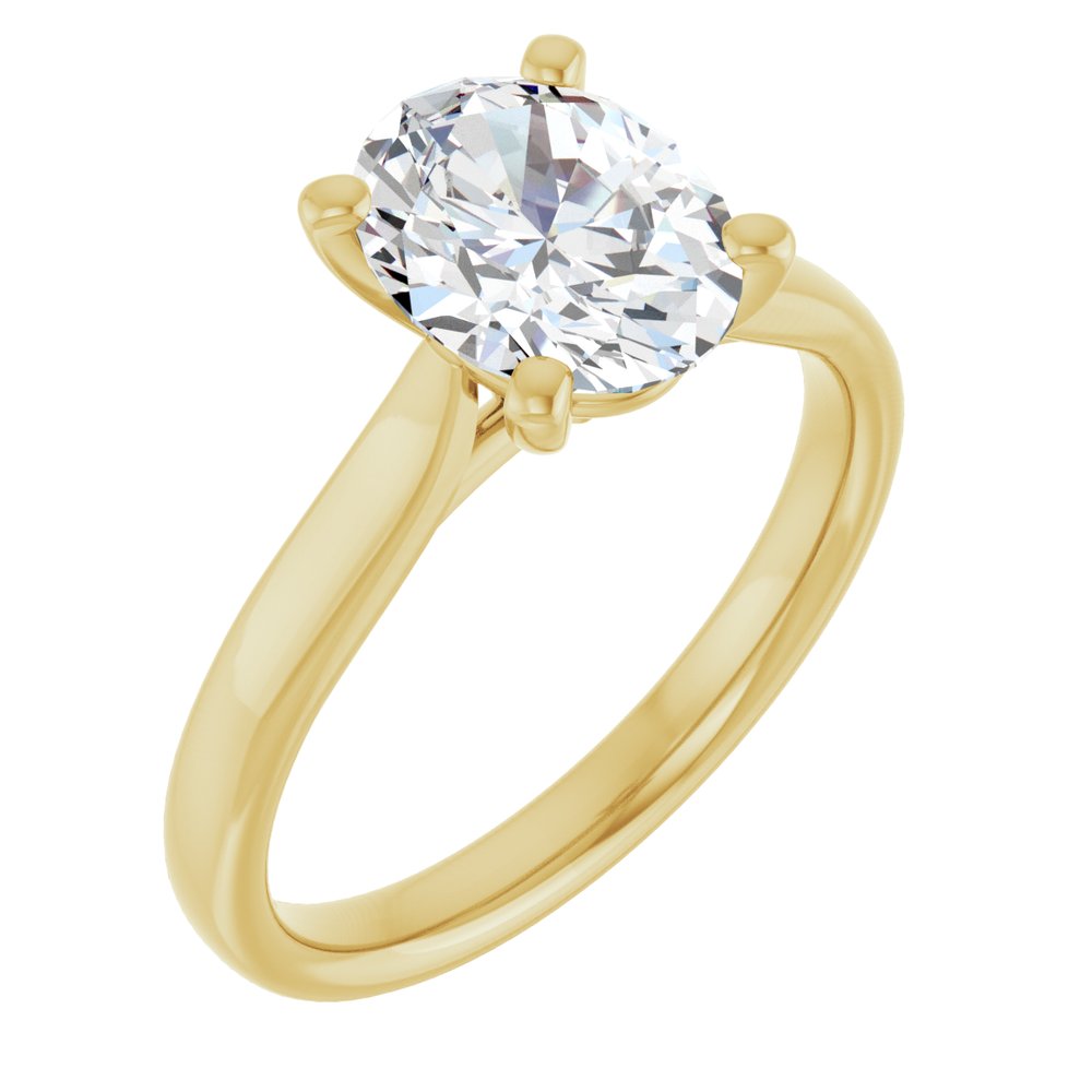Oval Diamond Solitaire Engagement Ring