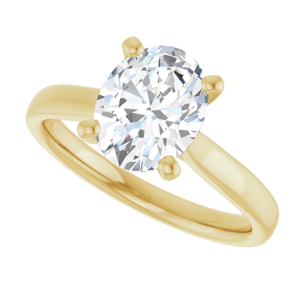 Oval Diamond Solitaire Engagement Ring
