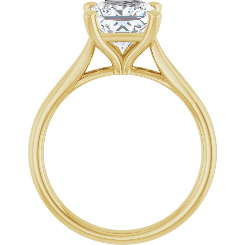 Square Diamond Solitaire Engagement Ring