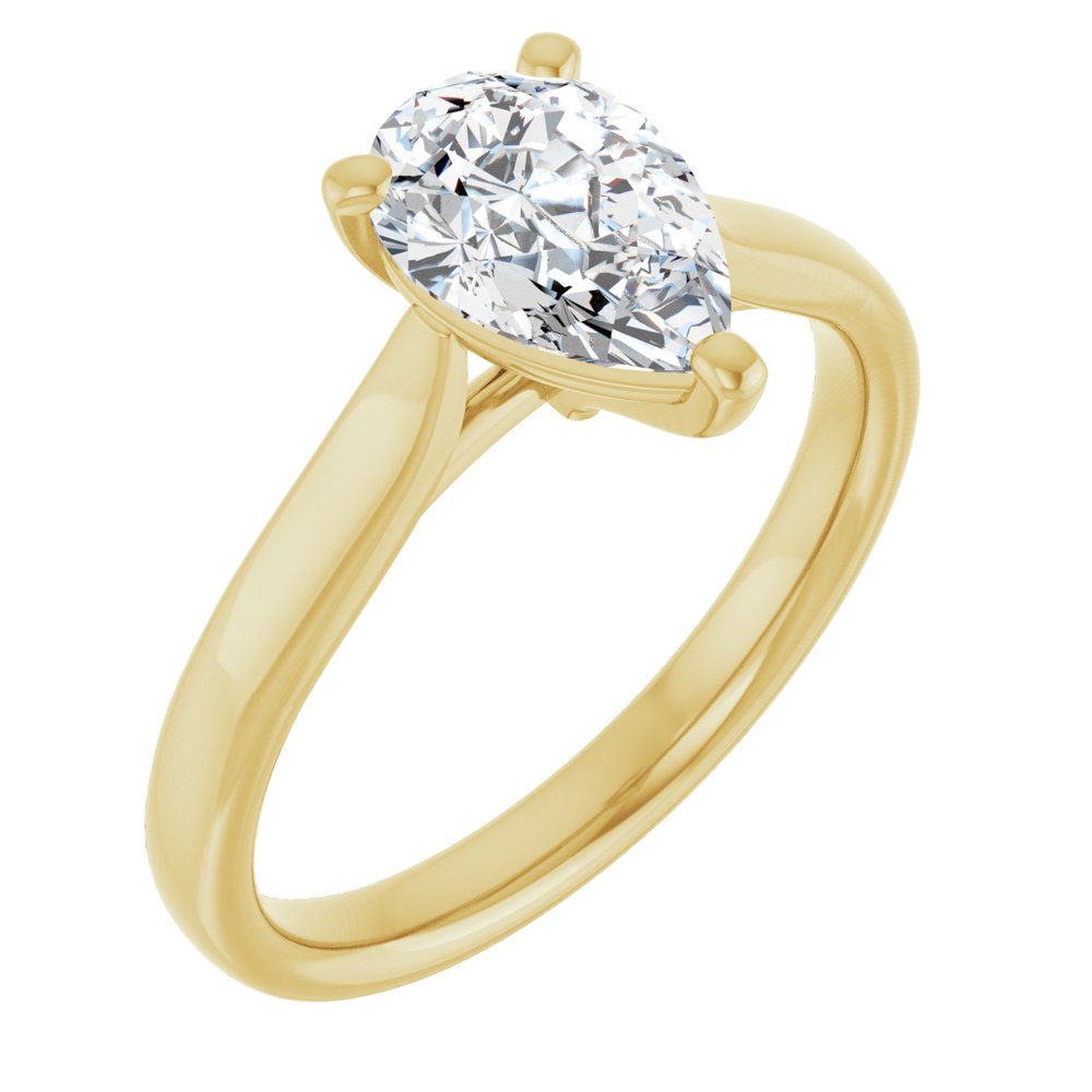 Pear Diamond Solitaire Engagement Ring