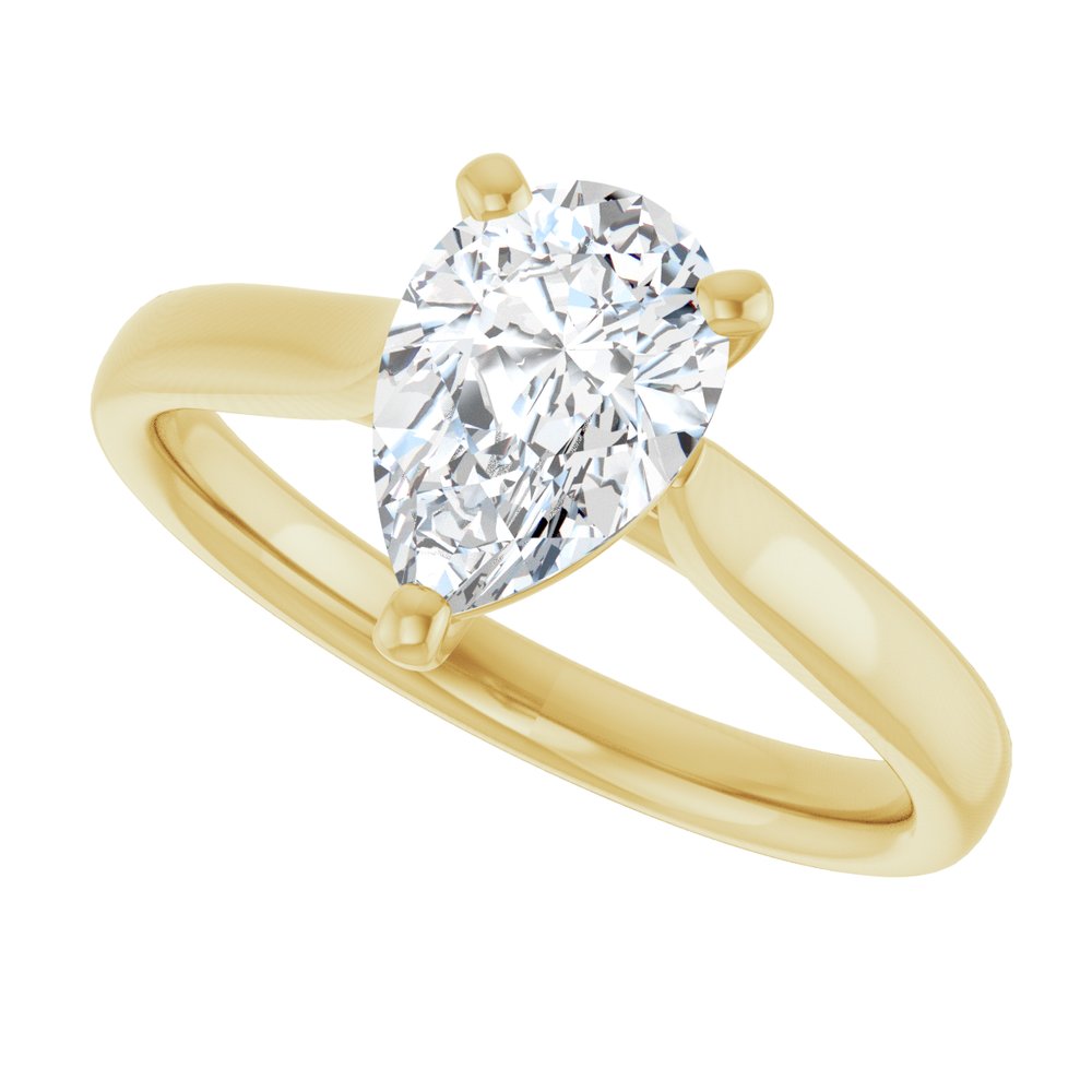 Pear Diamond Solitaire Engagement Ring