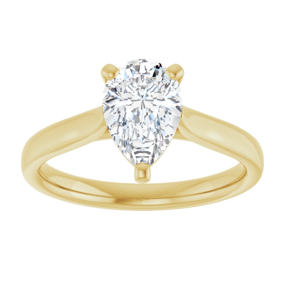 Pear Diamond Solitaire Engagement Ring