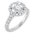 Round Diamond Halo Engagement Ring