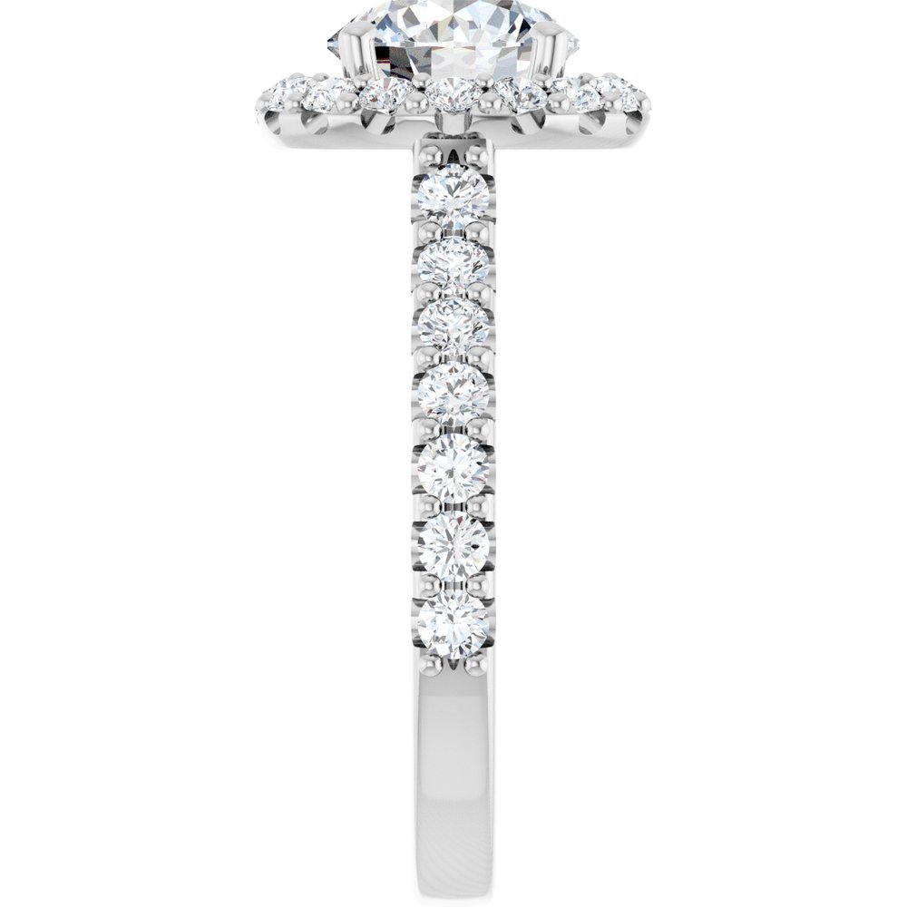 Round Diamond Halo Engagement Ring