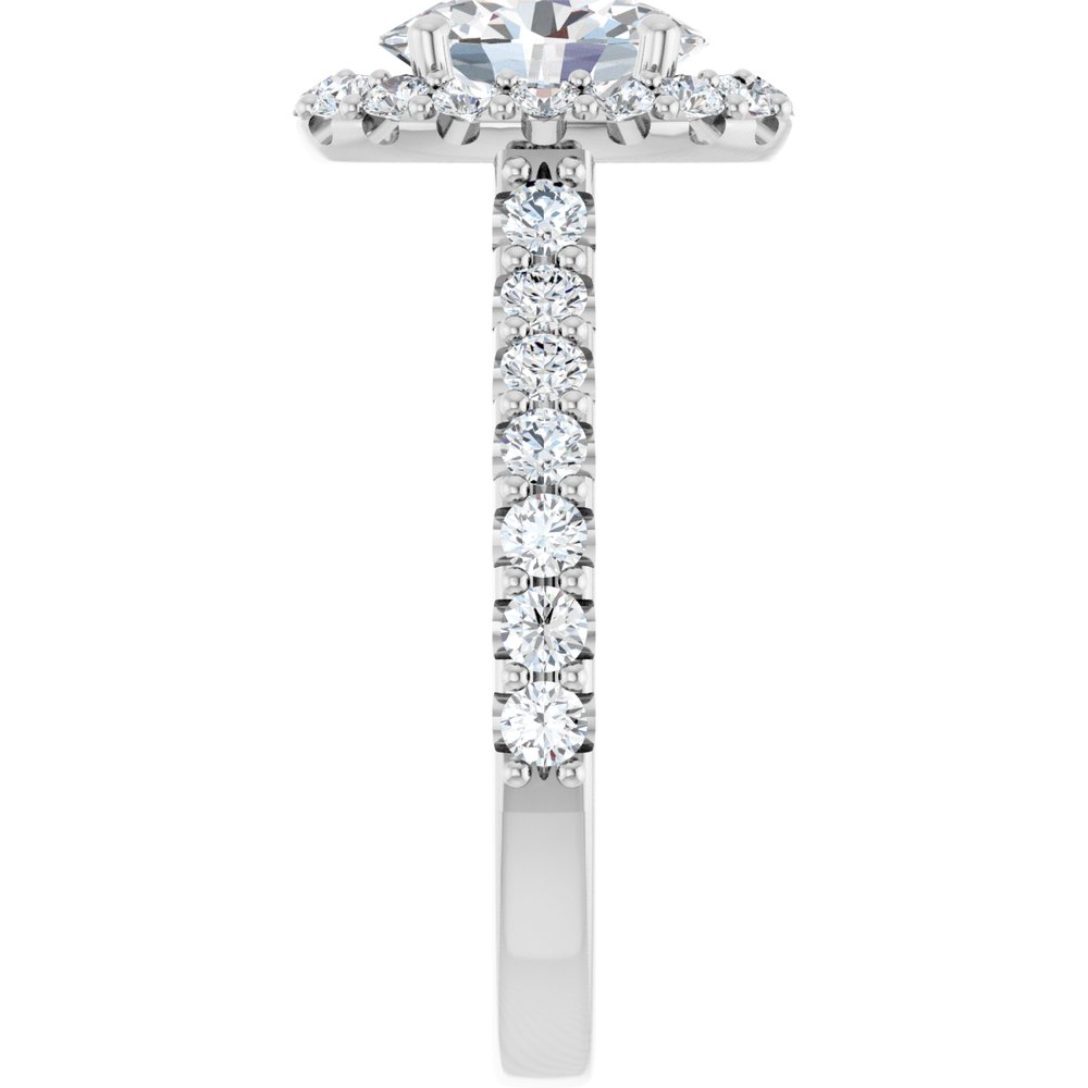 Oval Diamond Halo Engagement Ring