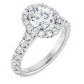 Oval Diamond Halo Engagement Ring