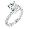 Cushion Cut Diamond Pavé Engagement Ring