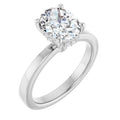 Oval Hidden Halo Diamond Engagement Ring