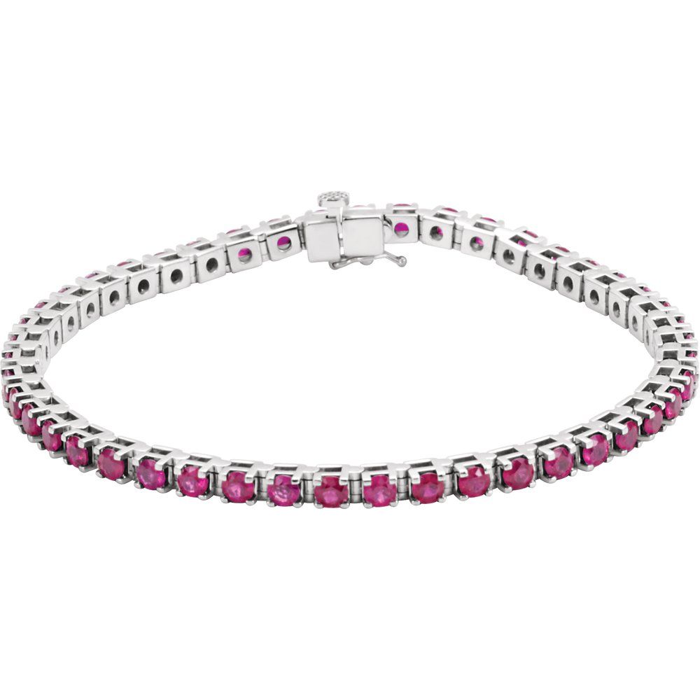 Ruby Line Tennis Bracelet