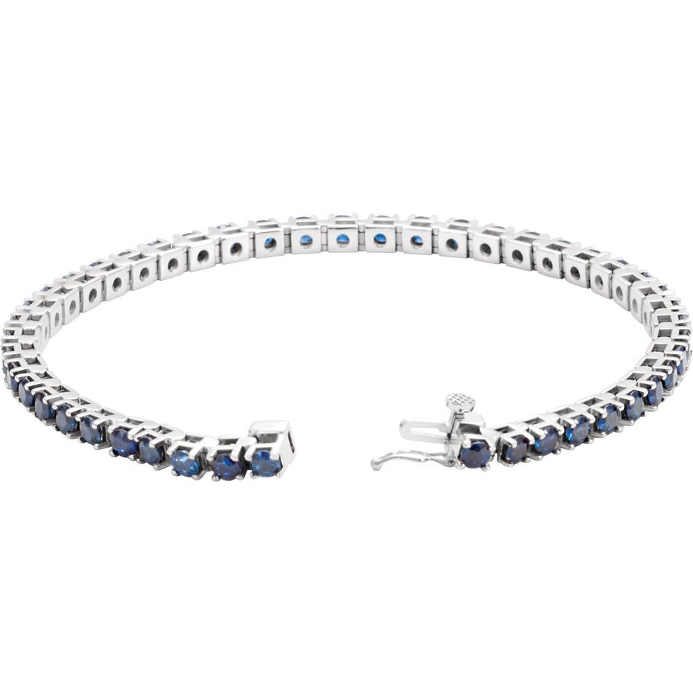 Blue Sapphire Line Bracelet