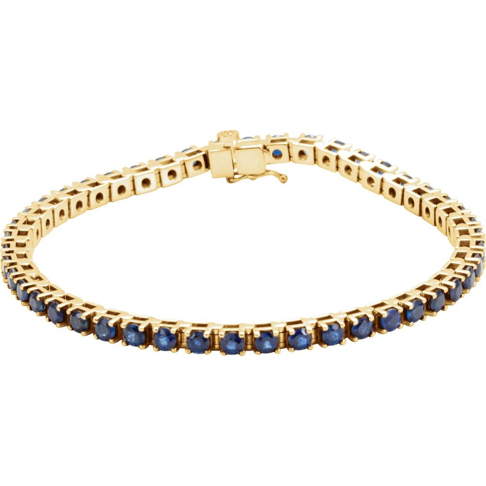 Blue Sapphire Line Bracelet