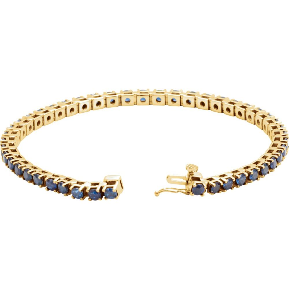 Blue Sapphire Line Bracelet