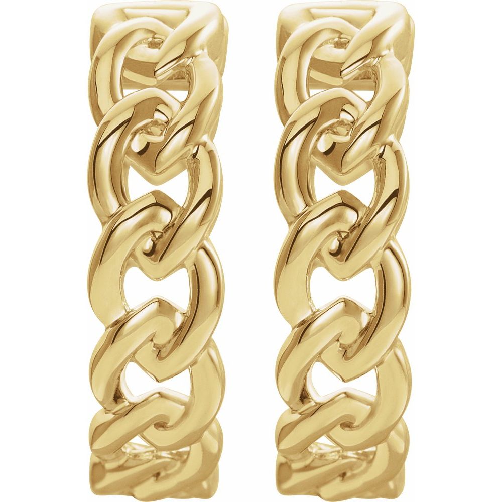 Chain Link Hoop Earrings