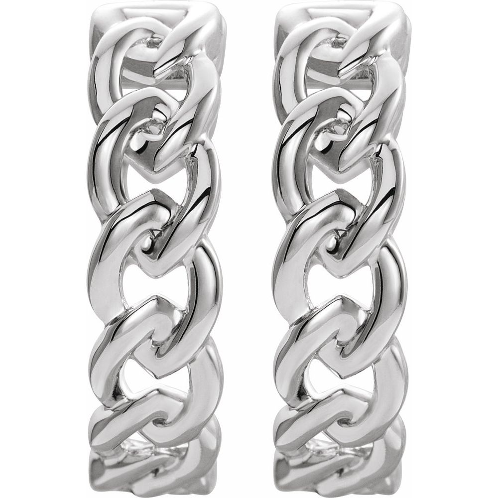 Chain Link Hoop Earrings