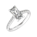 Radiant Diamond Accented Engagement Ring