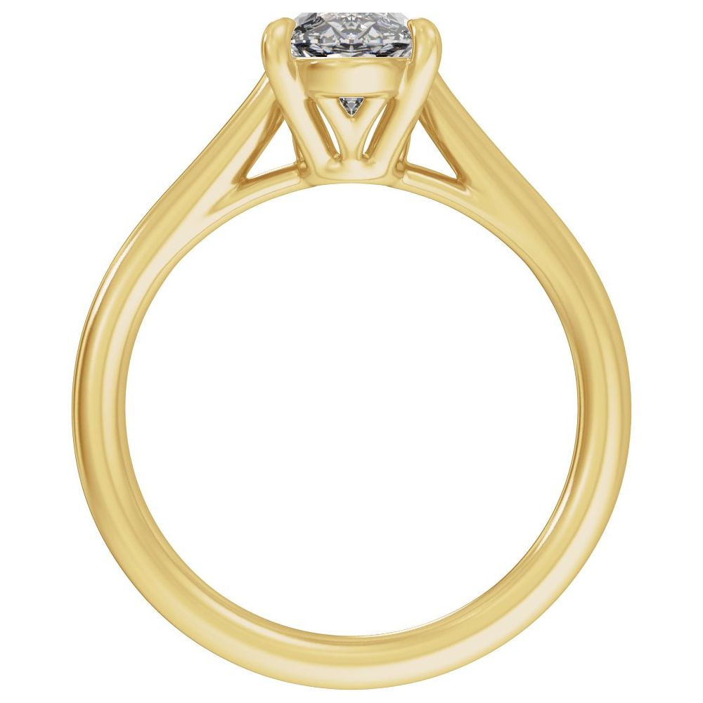 Prong Set Oval Diamond Engagement Ring