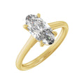Prong Set Oval Diamond Engagement Ring