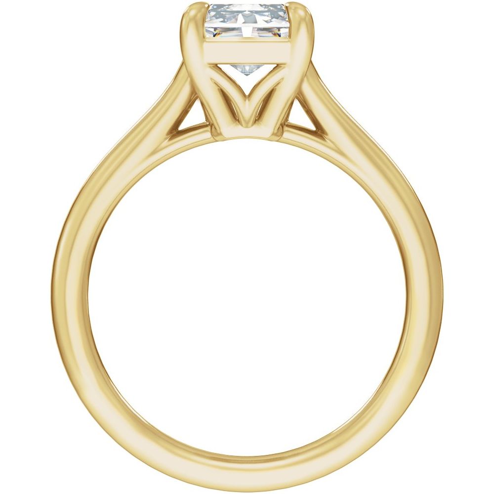 Prong Set Radiant Diamond Engagement Ring
