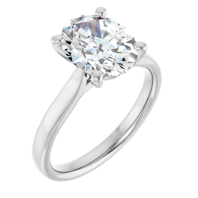 Oval Diamond Solitaire Engagement Ring