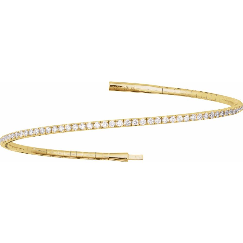 Flexible Diamond Bangle Bracelet