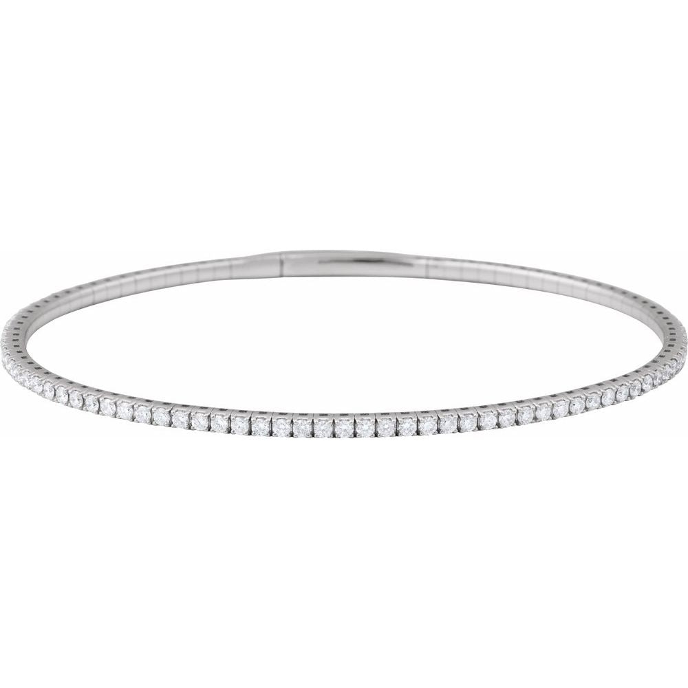 Flexible Diamond Bangle Bracelet