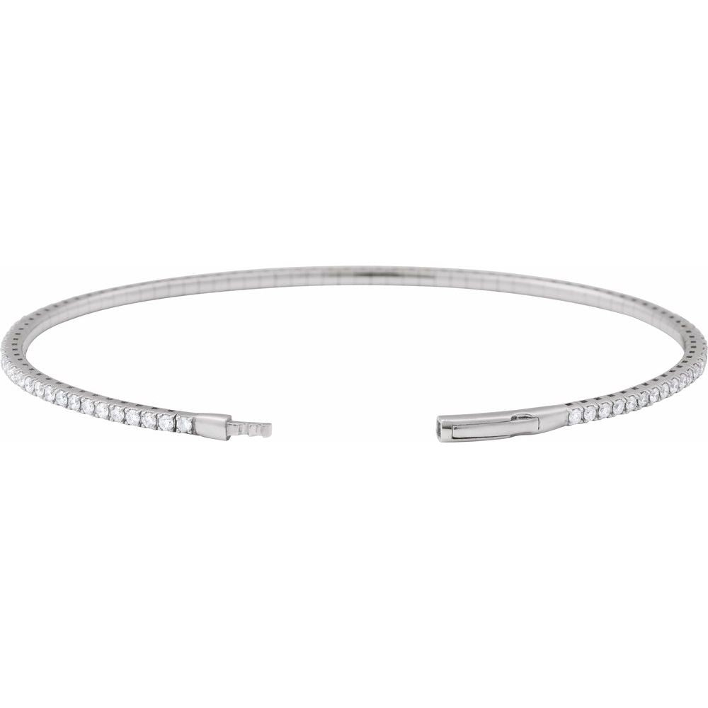 Flexible Diamond Bangle Bracelet