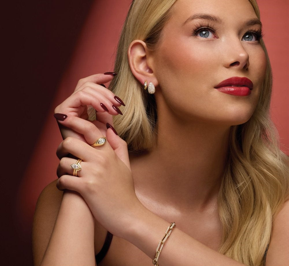 Diamond Paperclip Chain Bracelet