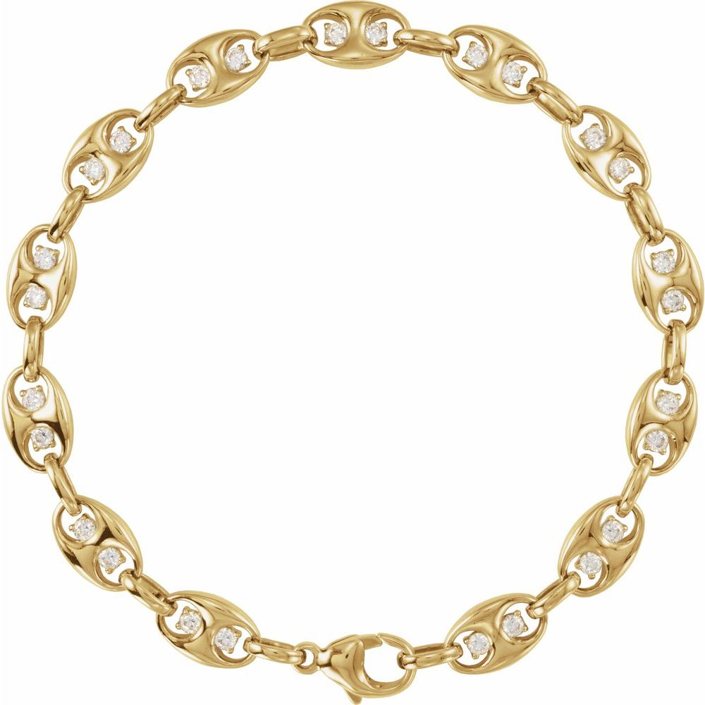 Diamond Mariner Link Bracelet