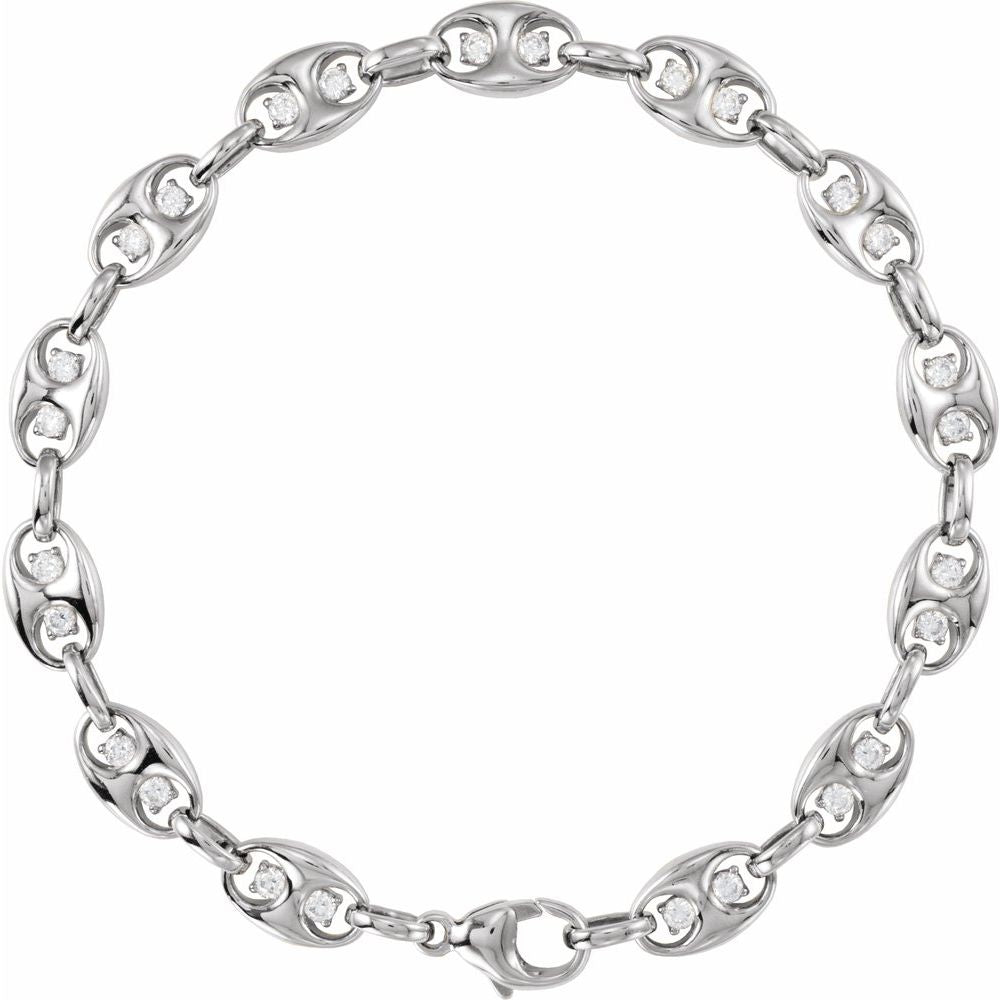 Diamond Mariner Link Bracelet