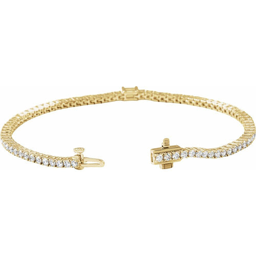 Diamond Tennis Bracelet with Emerald Center Stone
