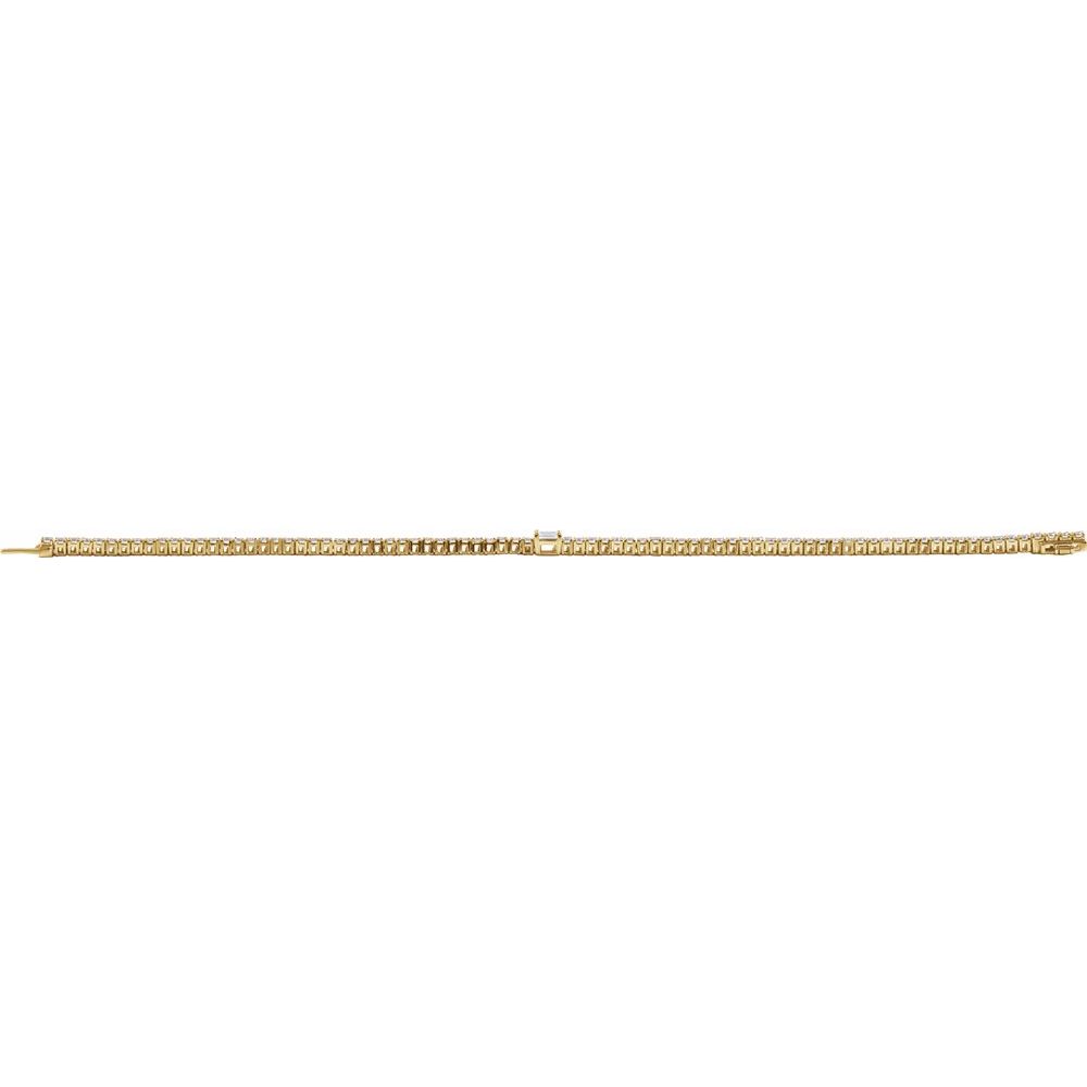 Diamond Tennis Bracelet with Emerald Center Stone