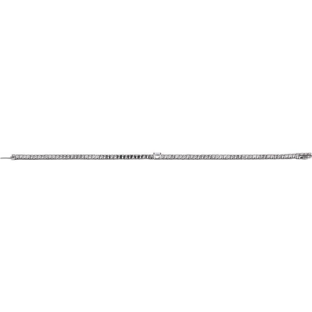 Diamond Tennis Bracelet with Emerald Center Stone