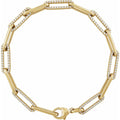 Diamond Paperclip Link Bracelet