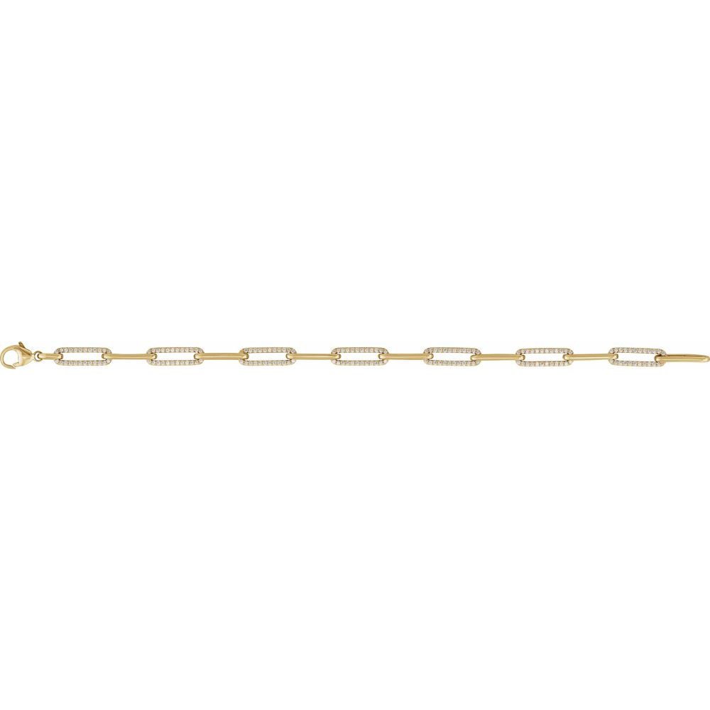 Diamond Paperclip Link Bracelet