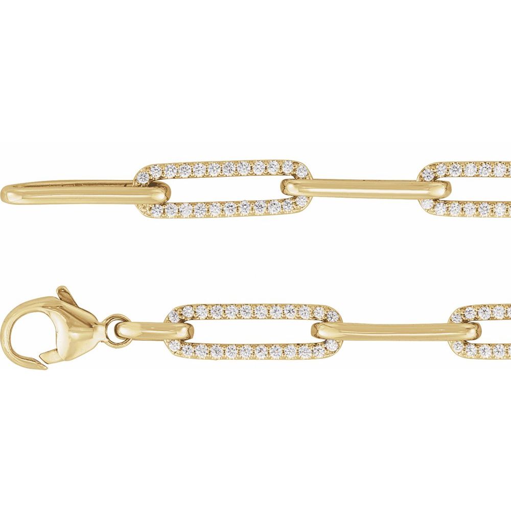 Diamond Paperclip Link Bracelet