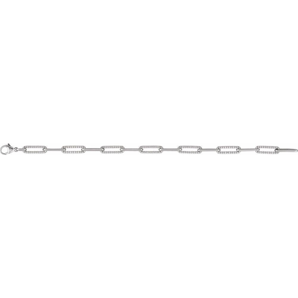 Diamond Paperclip Link Bracelet