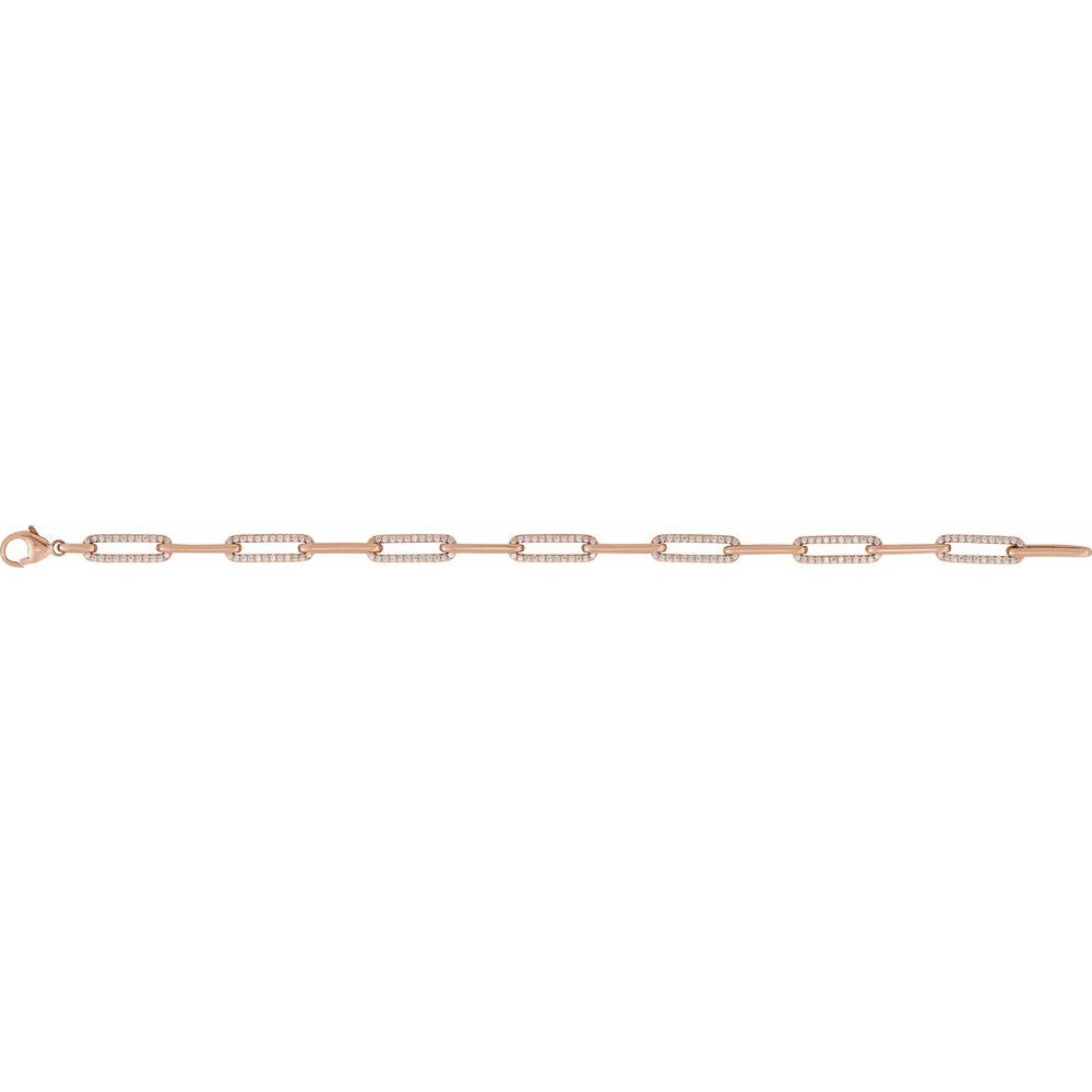 Diamond Paperclip Link Bracelet