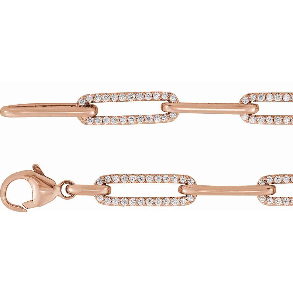 Diamond Paperclip Link Bracelet